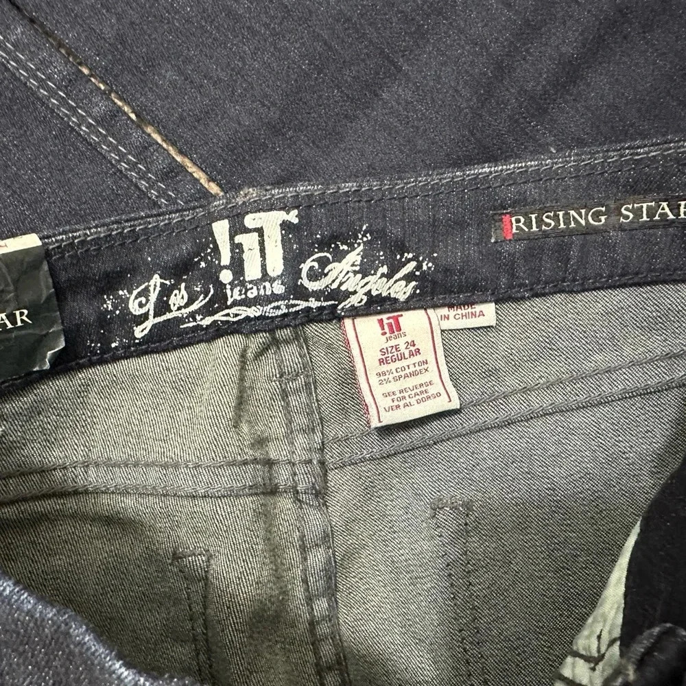 NEW !IT JEANS LOS ANGELES Rising Starlet Denim Blue Jeans Skinny Leg Sz 24 - Picture 5 of 10